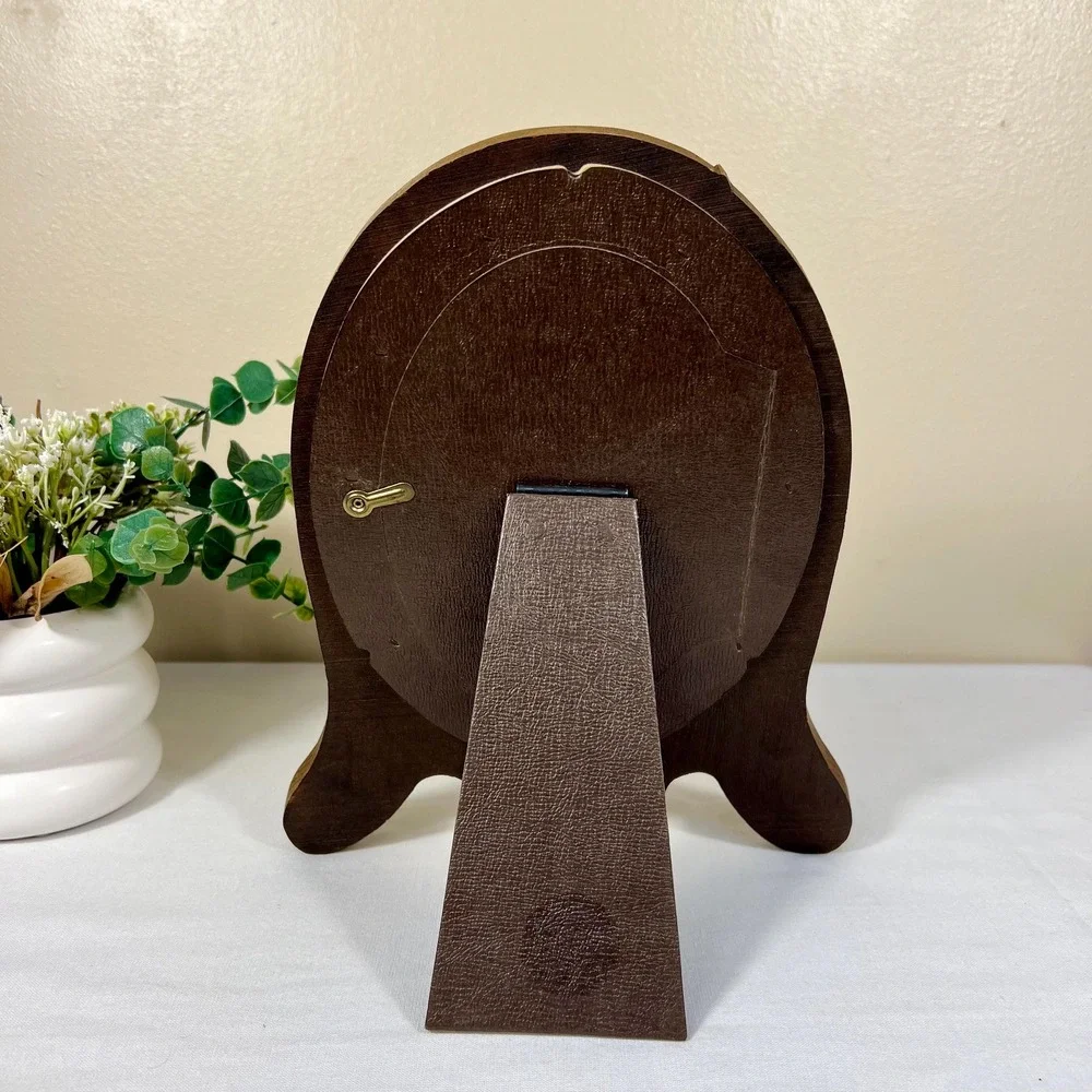 Vintage 1980 Hand Carved Daffodil Floral Design Wood Frame | 5x7